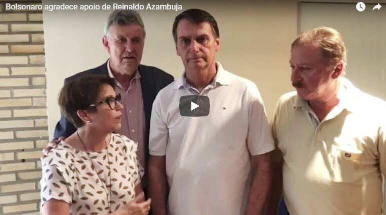 Justiça mantém vídeo de Bolsonaro em propaganda de Azambuja