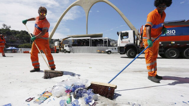 Placar da Reciclagem contabiliza lixo coletado no Sambódromo do Rio