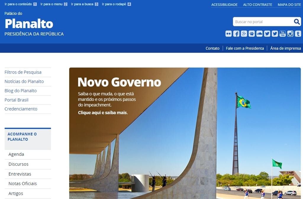 Sites do governo federal vão migrar para portal único