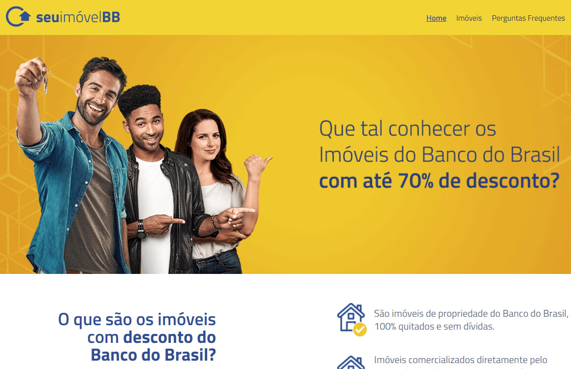 Banco do Brasil lança plataforma digital para a venda de imóveis